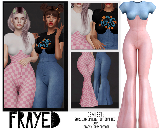 Frayed - Demi - Coral