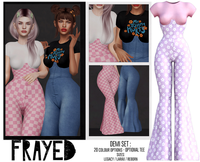 Frayed - Demi - Daisy Lilac