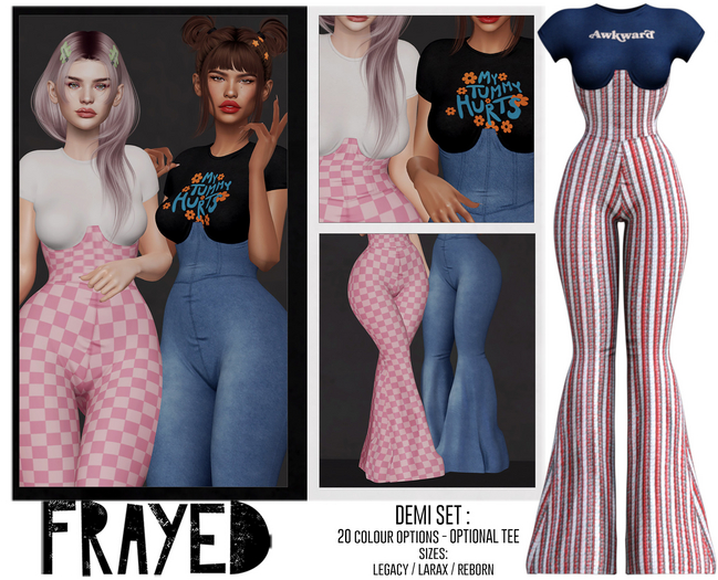 Frayed - Demi - Stripes