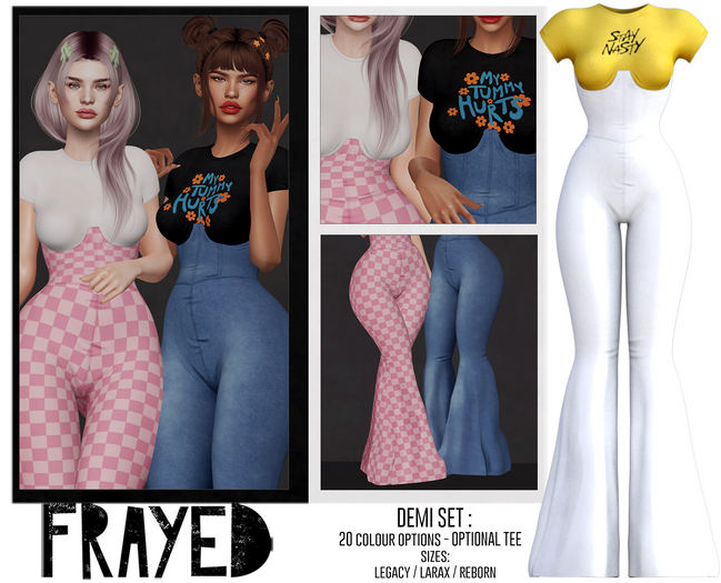 Frayed - Demi - White