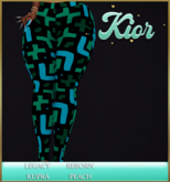 -K- Tymo Pants- Teal Abstract