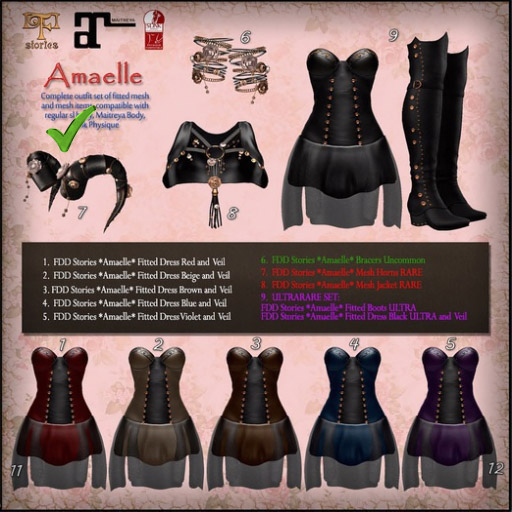 FDD Stories *Amaelle* Mesh Horns RARE 3