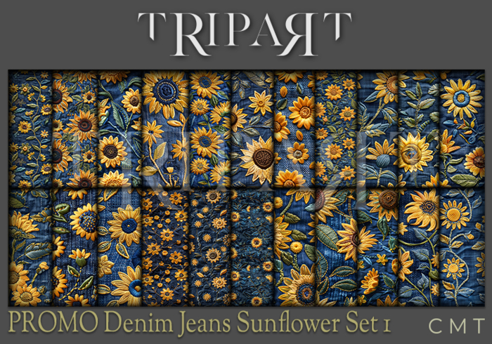 .::TRIPART::. "PROMO" Denim Jeans Sunflower