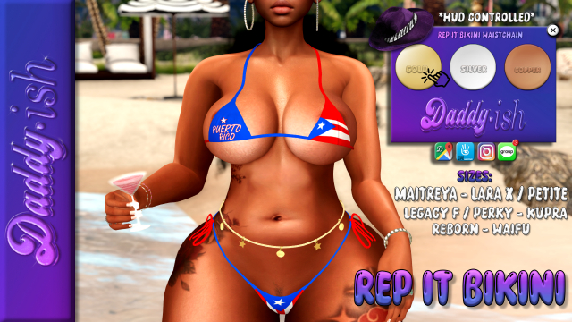 !Daddyish - Rep it Bikini *PUERTO RICO*