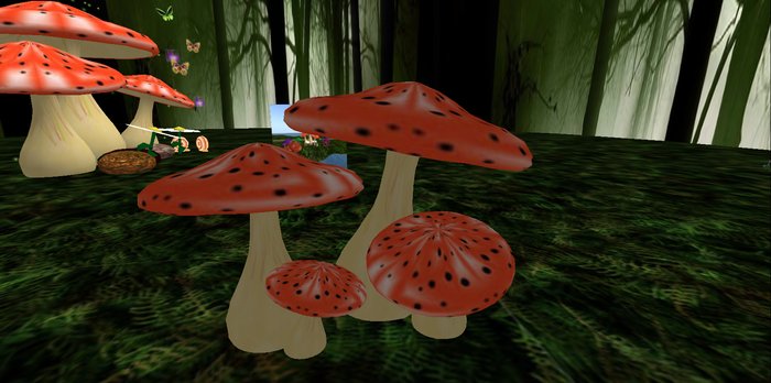 ALMOST FREE! Whimsy's ORANGE  Mushroom Family