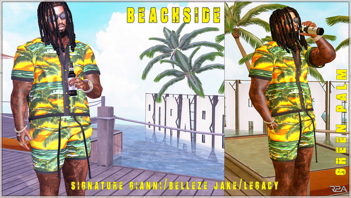 R2A-BeachSide Floral Green Palm