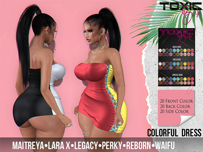 [TOXIC BISH] Colorful Dress @ HUD