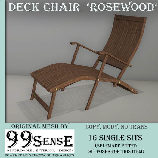 {99SensE} Deck Chair - ROSEWOOD