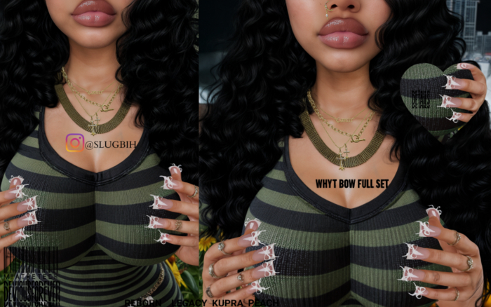 DF<3 WHYT BOW FRENCH SET FULL - PEACH