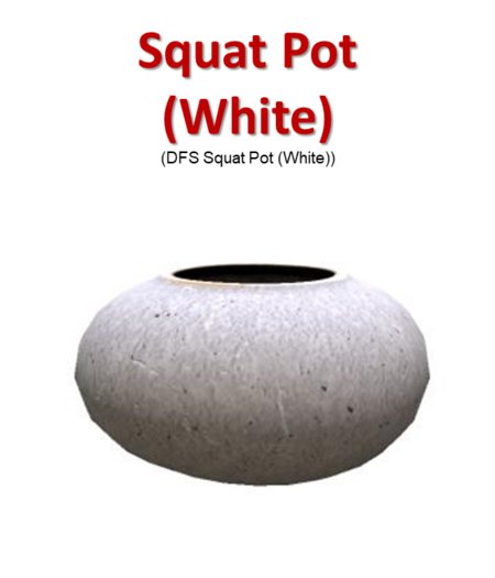 DFS Squat Pot (White) (DFS - Texture Only)