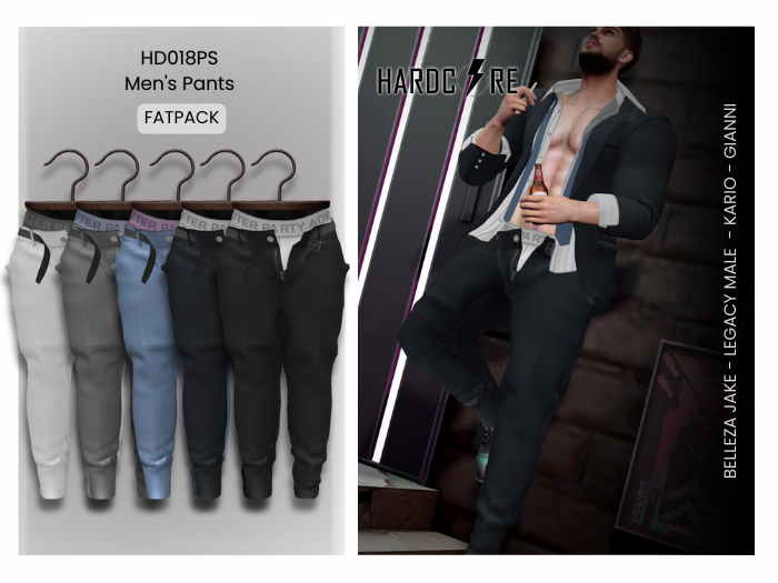 :: HARDCORE :: (HD018PS) Men's Pants - Fatpack