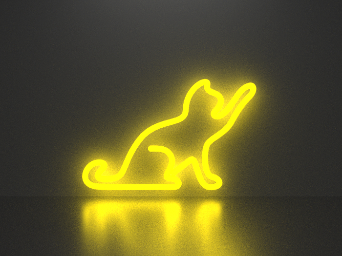Cat neon sign Full Permission