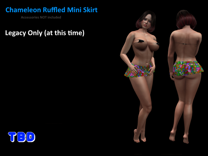 TBD Chameleon Ruffled Mini Skirt