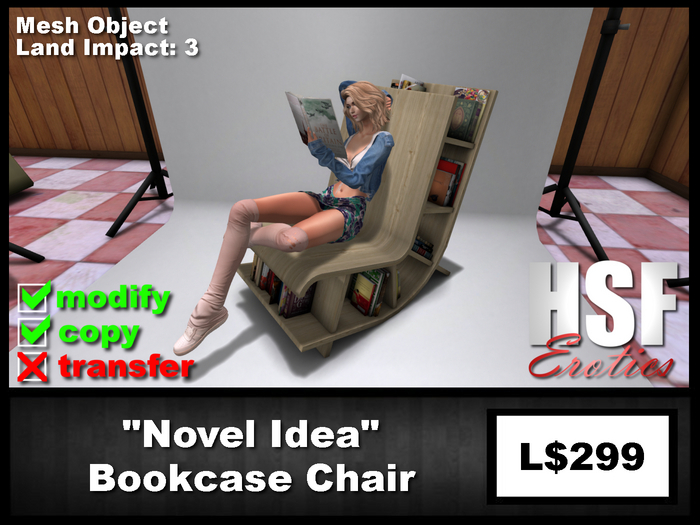 "Novel Idea" Bookcase Chair