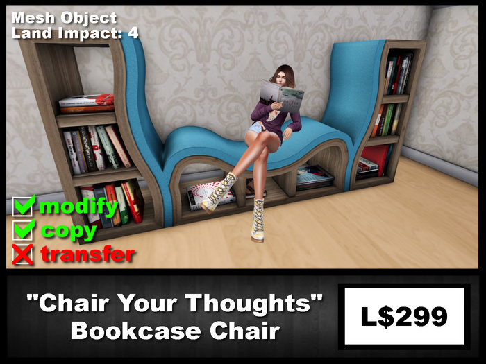 "Chair Your Thoughts" Bookcase Chair