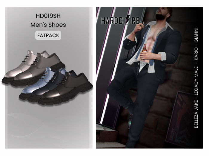 :: HARDCORE :: (HD019SH) Men's Shoes - Fatpack