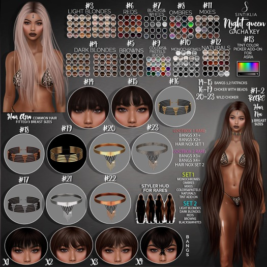 #22 Sintiklia - Night queen - Choker 2 copper 