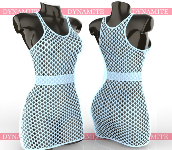 Blue Fishnet Dress LaraX