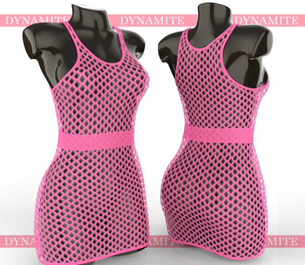Pink Fishnet Dress LaraX