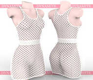 White Fishnet Dress LaraX