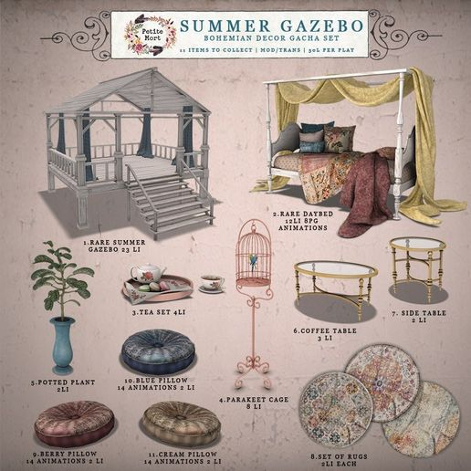 Petite Mort- Summer Gazebo Rug Set