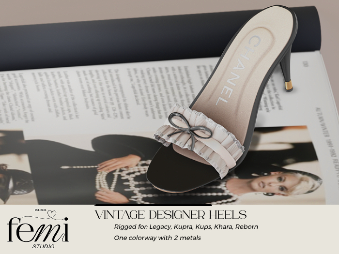 femi. Vintage Designer Heels FULL-PERM