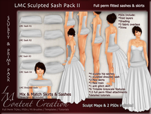 LMC PSD FILES - Sculpty Sash Pack II - Silk Sashes & Skirts