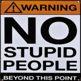 Humorous Poster-No Stupid People