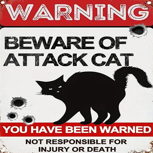 Humorous Poster-Attack Cat