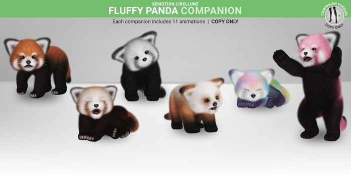 SEmotion Libellune Fluffy Panda Companion 05 [ Rainbow ]