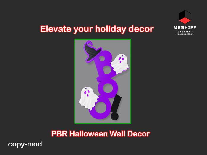 Meshify- Halloween boo sign