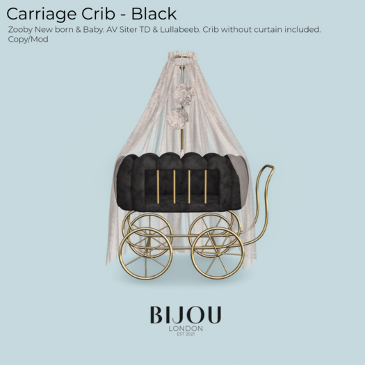 BIJOU :: Carriage Crib - Black *add me*