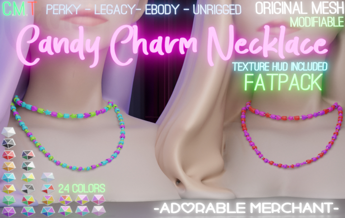 Candy Charm Necklace - 24 Colors FATPACK - Adorable Merchant