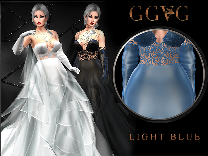 GGVG SECRETS GOWN LIGHT BLUE