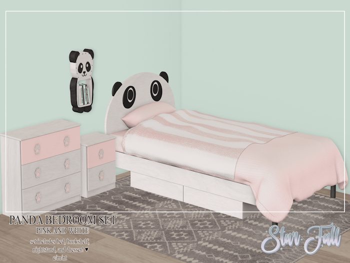 {Starfall} - Panda Bedroom Set - Pink