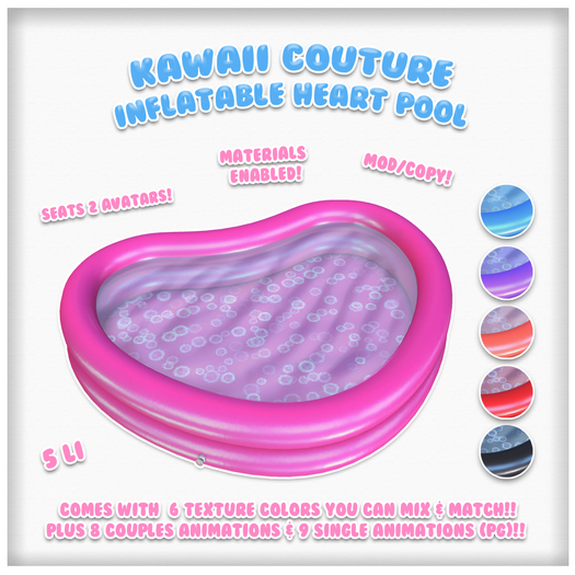 Kawaii Couture - Inflatable Heart Pool 