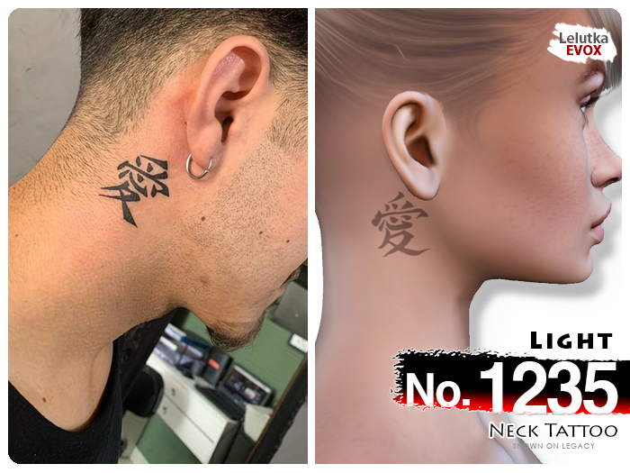 (Neck Tattoo) No.1235 Light