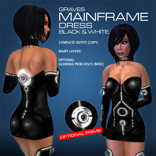 GRAVES Mainframe Dress - Black & White