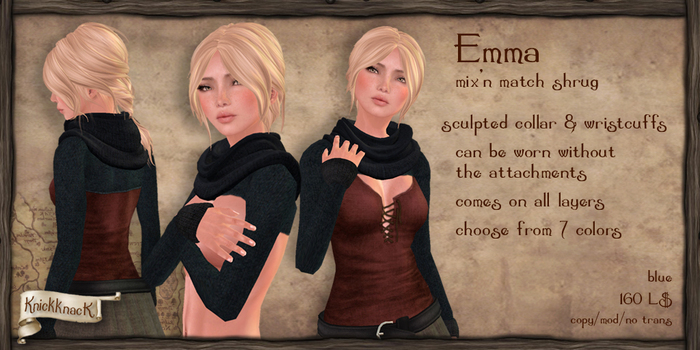 [knickknack] Emma shrug BLUE
