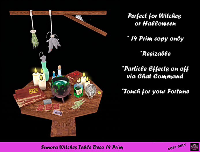 Sunora Witches Table Deco