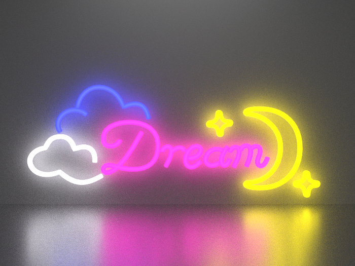 Dream neon sign Full Permission