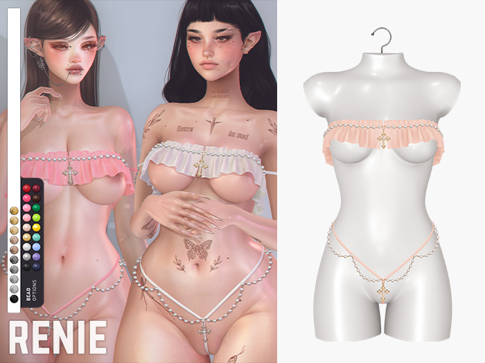 RENIE : ROSARY LINGERIE SET - CREAM