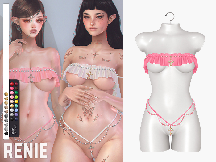 RENIE : ROSARY LINGERIE SET - PINK