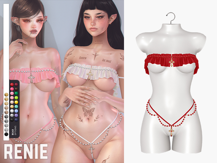 RENIE : ROSARY LINGERIE SET - RED