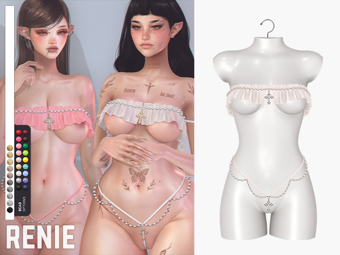 RENIE : ROSARY LINGERIE SET - WHITE