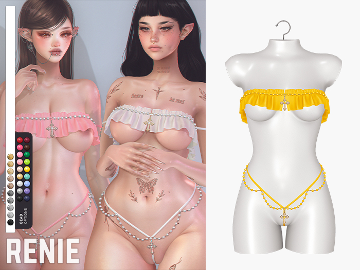 RENIE : ROSARY LINGERIE SET - YELLOW
