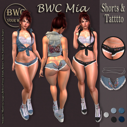 BWC Mia Shorts & chains