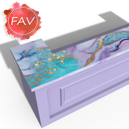 Fluid Marble Business Reception Desk
