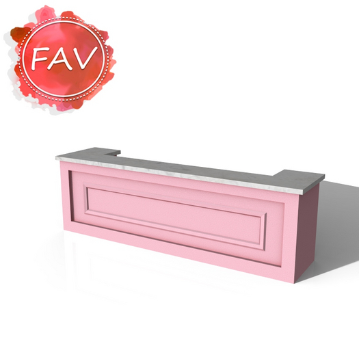 Pink Business Reception Desk