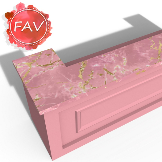 Pink Marble Business Reception Desk